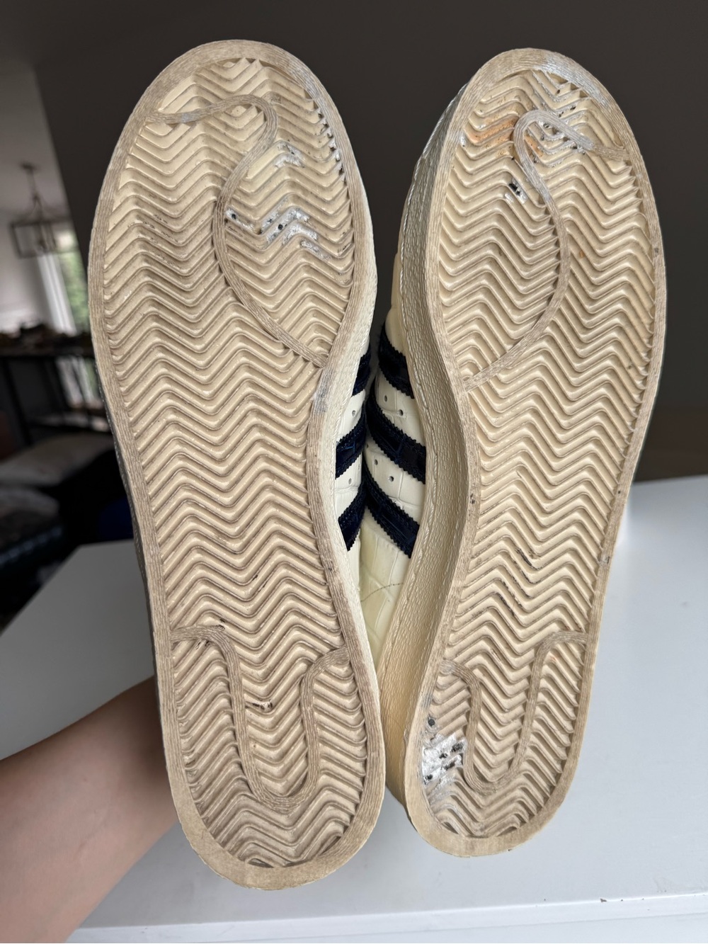 adidas Superstar Wales Bonner Croc White Navy Sneakers Size 13 - Picture 16 of 16